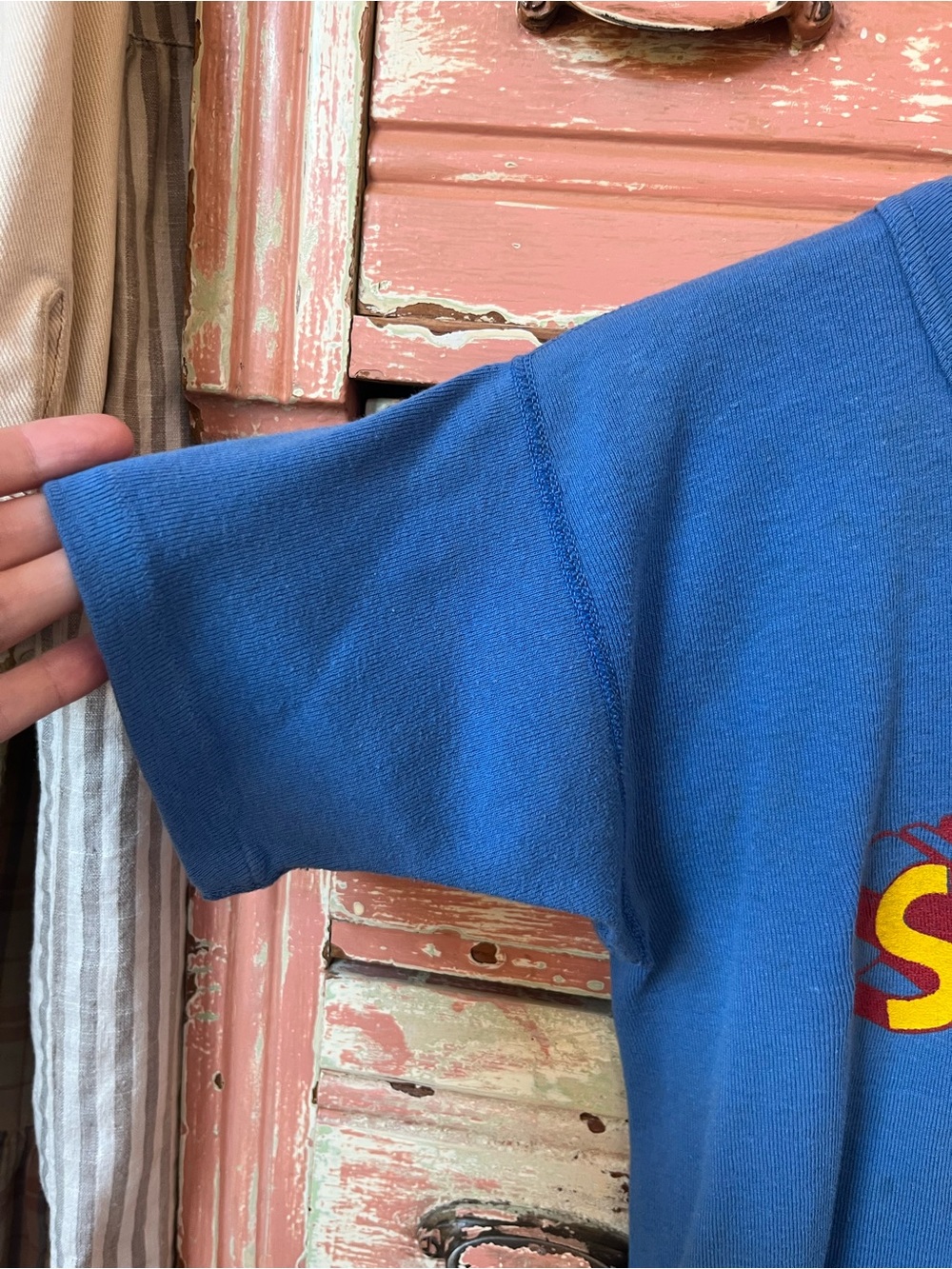 Vintage 60s 70s Superman Single Stitch Cotton T Shirt - Picture 6 of 8